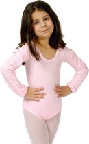 Lichtroze verkleed bodysuit lange mouwen voor meisjes - Verkleedkleding/carnavalskleding verkleedaccessoires 140-152