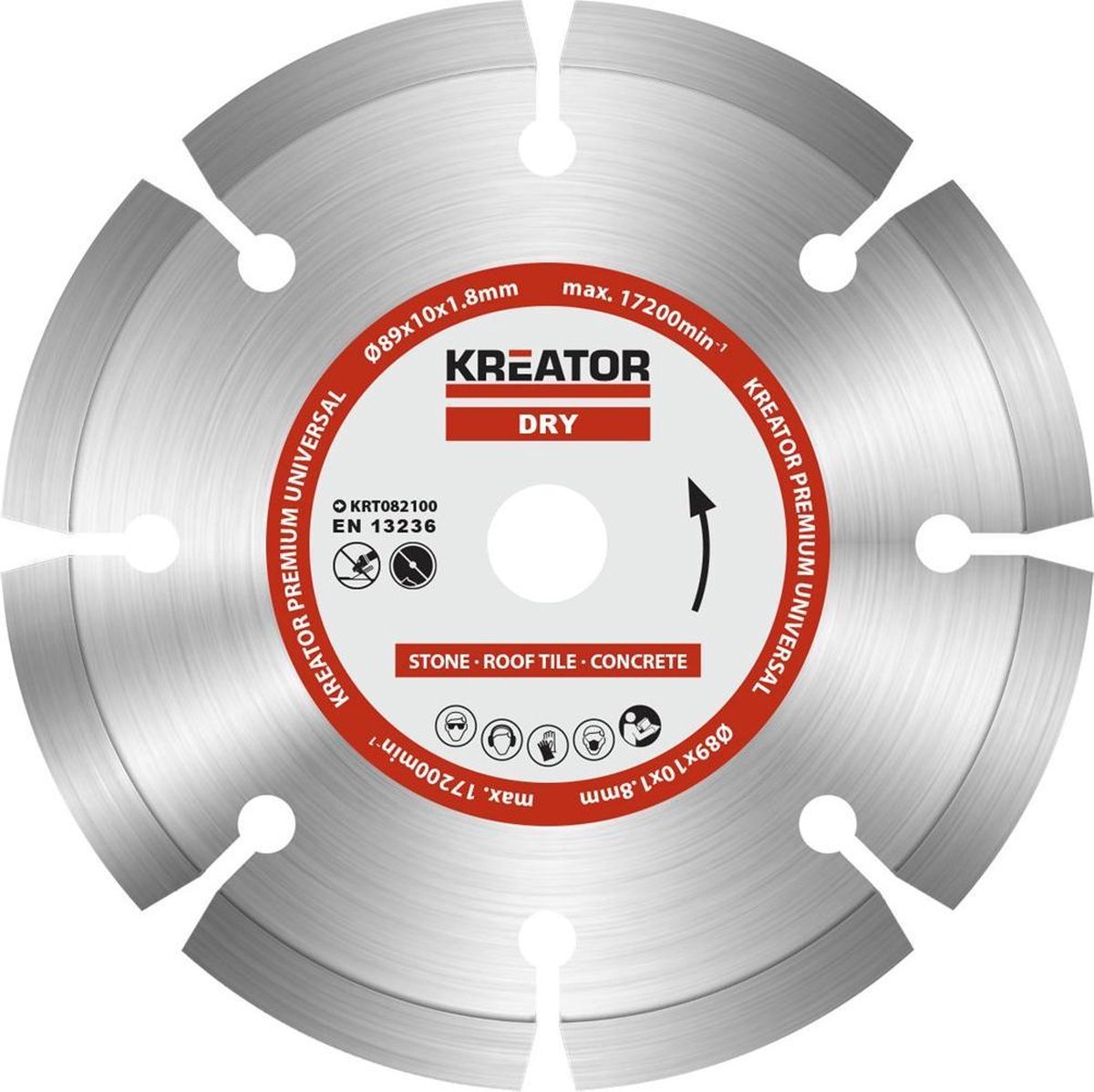 Kreator KRT082100 Diamantschijf √ò89 mm - Premium - steen/beton/dakpan