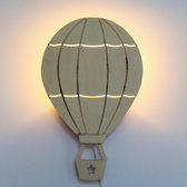 Luchtballon lamp van hout  - Multiplex houten wandlamp voor de kinderkamer