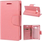 Goospery Sonata Leather hoesje Samsung Galaxy Core 2 licht roze