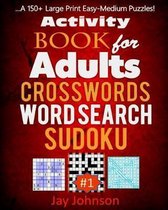 Adults Activity Book- Activity Book for Adults Crosswords, Word Search, Sudoku