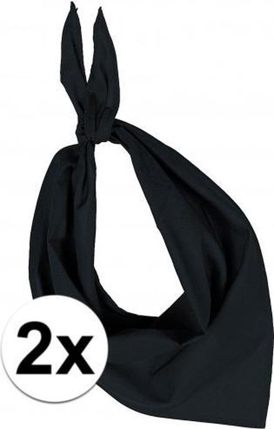 2x Mouchoir bandana noir - foulards | bol.com
