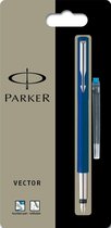 Parker Collectie Vector Standard vulpen medium, blauw, blister 1 stuk