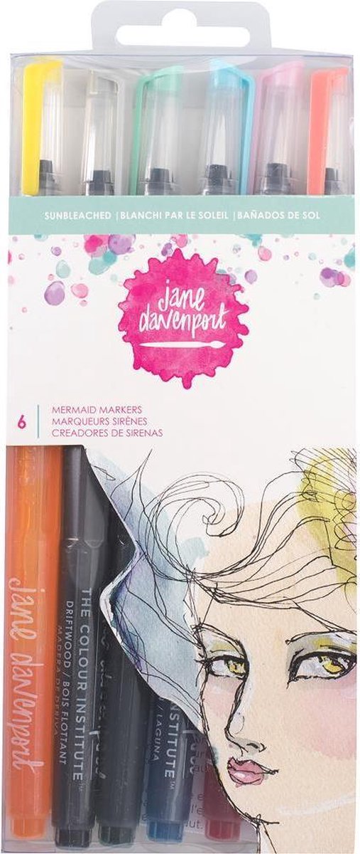 Jane Davenport Mixed Media - Mermaid Markers - Sun Bleached - 6 stuks