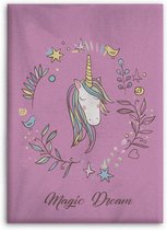 Unicorn Magic Dream - Fleeceplaid - 130 x 160 cm - Roze