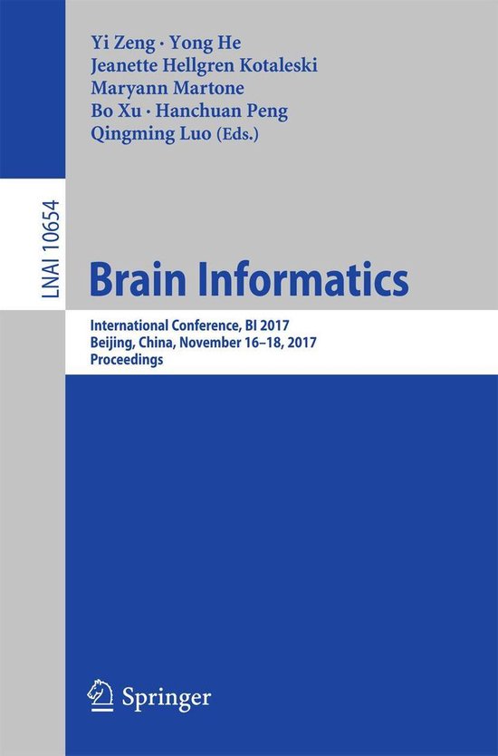 Lecture Notes in Computer Science 10654 - Brain Informatics - cover