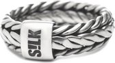 SILK Jewellery - Zilveren Ring - Zipp - 341.17.5 - Maat 17.5