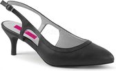 Pleaser Pink Label Pumps -45 Shoes- KITTEN-02 Paaldans schoenen Zwart