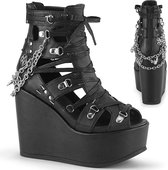 Demonia Enkellaars -42 Shoes- POISON-95 Zwart