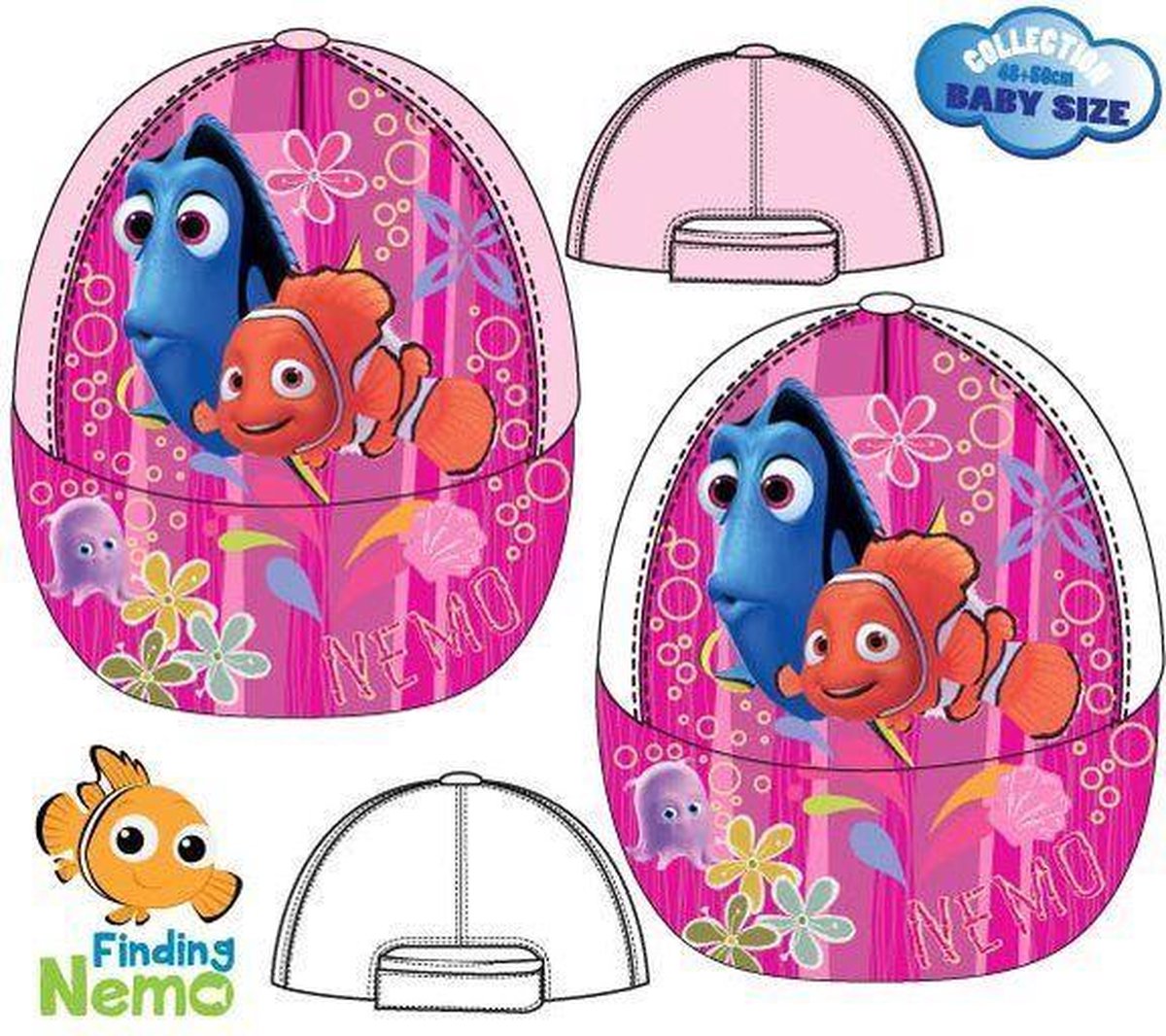 Finding Nemo & Dory - roze - 48cm