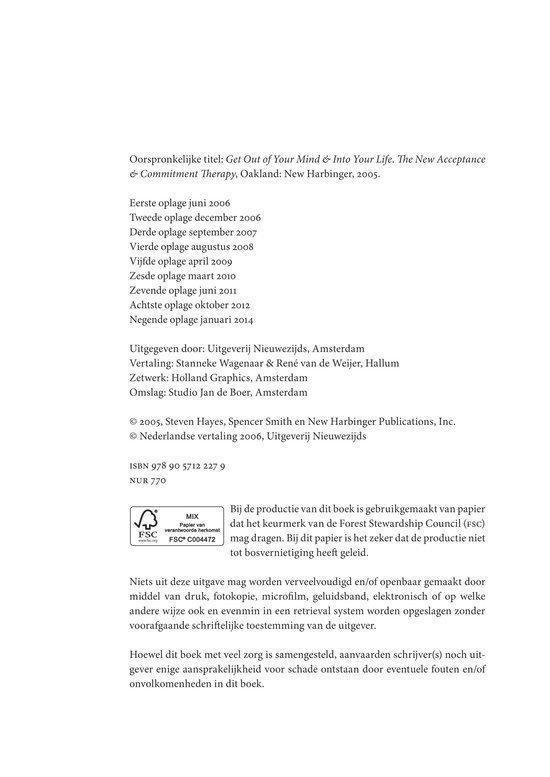 Pagina achteraan een boek met informatie over de uitgave en auteurs.
