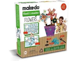 MakeDo - Bouwset voor Karton - Contructieset - 33 onderdelen - Bloemen