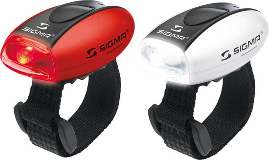 Kit d'éclairage vélo Sigma Micro Led - Batterie - Rouge / Blanc