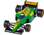 Welly Metalen auto: formule 1 racer groen 10,7 cm