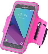 Hardloopband Sportarmband Roze Hoesje Samsung Galaxy J7 2016