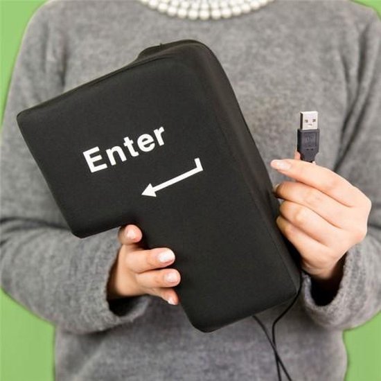 XXL ENTER toets knop Anti Stress USB Enter Key | bol