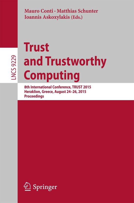 Springer Nature Proceedings Computer Science - Trust and Tru ... - cover