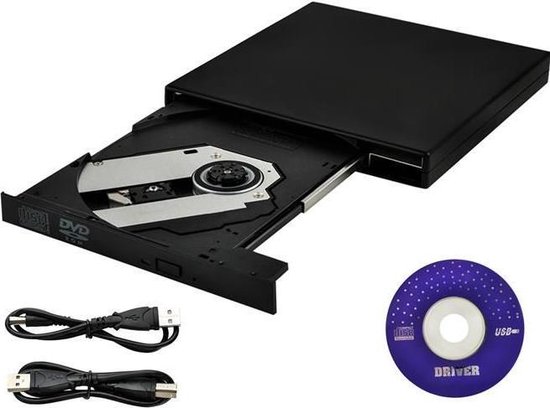 Externe CD/DVD Combo Drive Speler Reader - USB 2.0 CD-Rom Disk Lezer &  Brander | bol.com