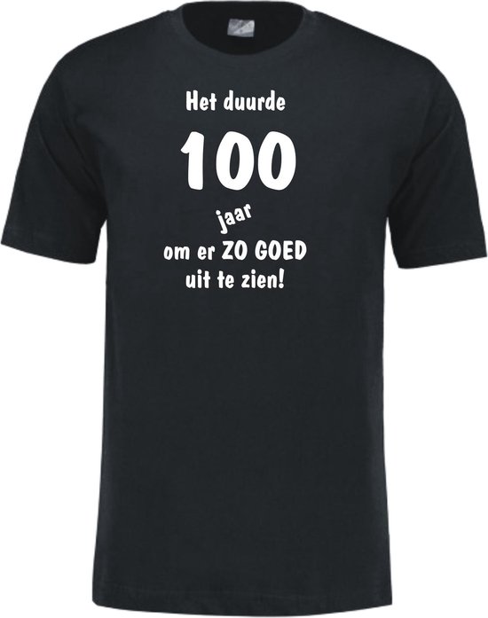 Mijncadeautje - Leeftijd T-shirt - Het duurde 100 jaar - Unisex - Zwart (maat L)