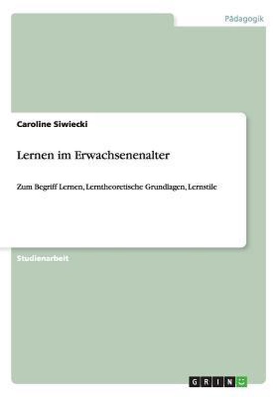Lernen im Erwachsenenalter - cover