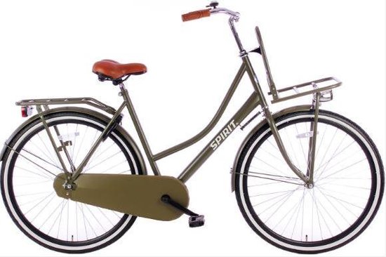 Weggelaten Koor verdacht Spirit Omafiets 28 inch Plus mat-groen - Damesfiets - Transportfiets 2018 |  bol.com