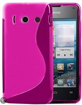 Luxe back silicone gel hoesje roze Huawei Ascend y300