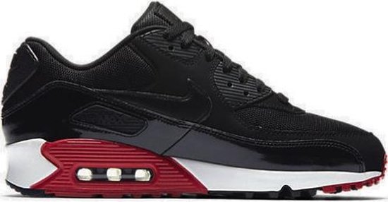 bol.com | Nike Air Max 90 Essential - Heren Sneakers - Zwart / Rood - 537384-066 - Maat 40.5
