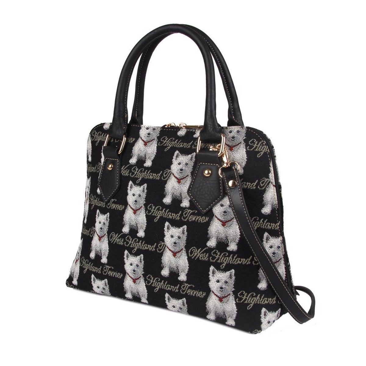 Signare Handtas - Driehoekstas - Gobelin - Westie - 25258