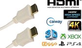 Blueqon - HDMI Kabel - 3 meter - Wit - High Speed (TV - PC - Laptop - Beamer - PS3 - PS4 - Xbox)
