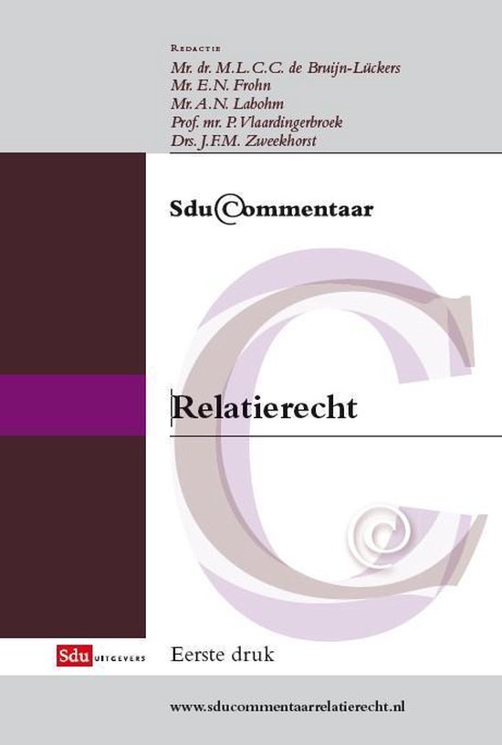 SDU Commentaar - Relatierecht - none | Stml-tunisie.org