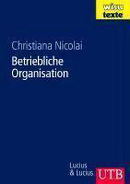 Betriebliche Organisation - cover