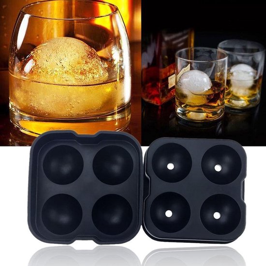 bord Overeenkomstig met Veeg Zwarte silicon Whiskey Ice ballen vorm Ijsblokjes vorm Ijs Vorm Ballen |  bol.com
