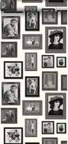 Origin Wallcoverings behangpapier schilderijen zwart en wit - 347462 - 53 cm x 10,05 m