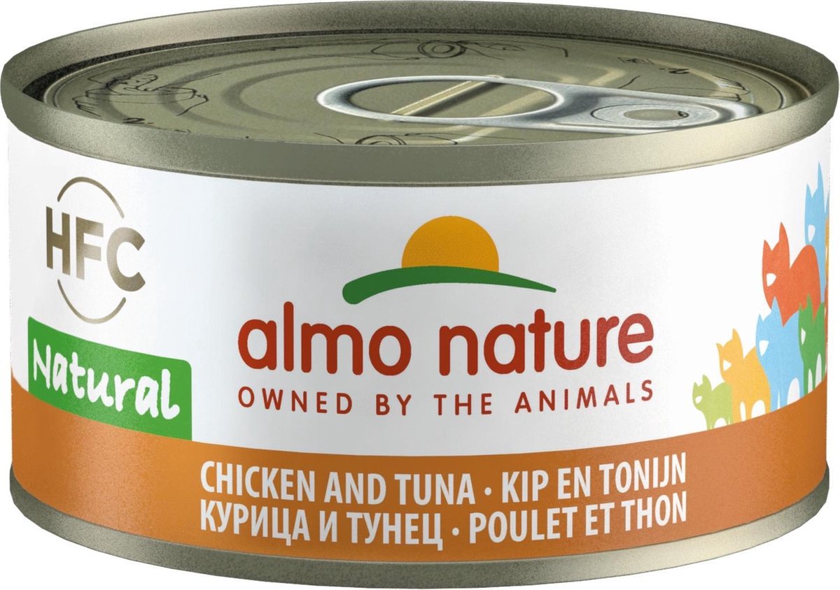 Almo Nature HFC Natural Kattenvoer Nat Blikje Kip&Tonijn 70 gr