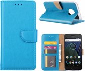 Motorola Moto G6 Plus Hoesje boektype case / geschikt voor 3 pasjes Blauw