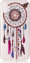 Shop4 - iPhone X / Xs Hoesje - Zachte Back Case Dromenvanger Kleurrijke Transparant