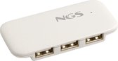 NGS iHub4 - HUB - 4 ports USB - 2.0 - blanc