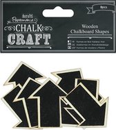 Houten pijlen met chalkboard voorop, circa 3 cm, 8 stuks