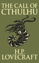 Boek kaft 'The Call of Cthulhu' met groen achtergrond, zwarte tentakels en tekst.