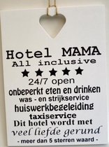 Tekstbord hotel mama wit