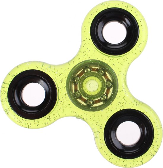 Toi-toys Fidget Spinner Glitter Geel 8 Cm | bol.