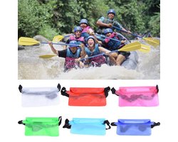 Waterdichte Leuke Heuptas Doorzichtig Rood 17X22cm - Waterproof - Kano - Vakantie - Regen - Op Reis - Reizen - Waterdicht