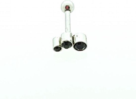 OUFER Titanium helix piercing oor plug 18G tragus conch piercing sieraden maan en ster lippiercing labret plug schroefloos platte rug kraakbeen oorbellen goud zilver neuspiercing 6 mm, 18G6MM