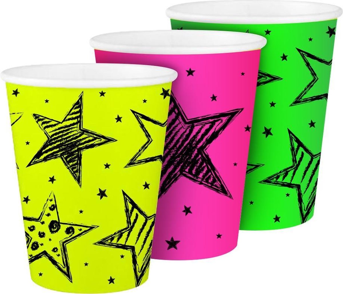 Cups Neon Party 250ml /6