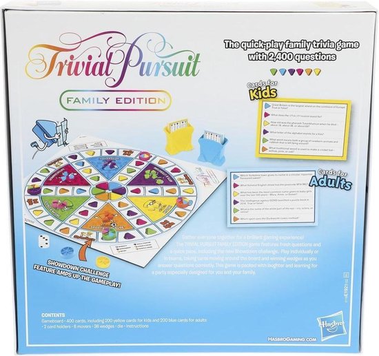 Thumbnail van een extra afbeelding van het spel Trivial Pursuit: Familie Editie - Bordspel (Franstalig)