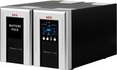 AEG Protect C.1000 + Battery Pack Dubbele conversie (online) 1000VA 4AC outlet(s) Toren Zwart, Zilver UPS