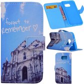 Heart Forget to Remember wallet hoesje Samsung Galaxy S6