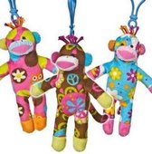 knuffel Sock Monkey Clip Ons zeer vrolijke knuffel