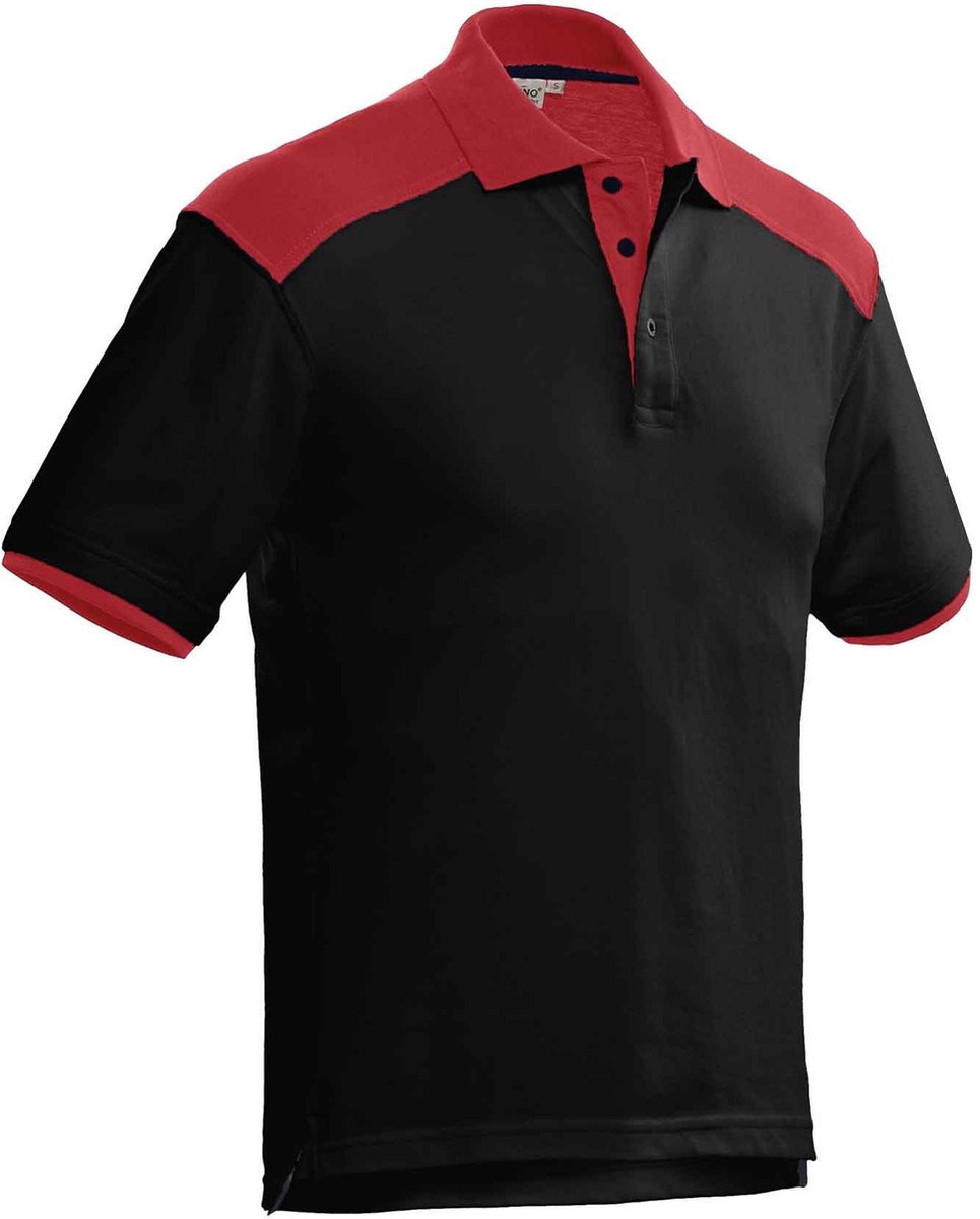 Santino poloshirt Tivoli - 200135 - zwart/rood - maat XXL