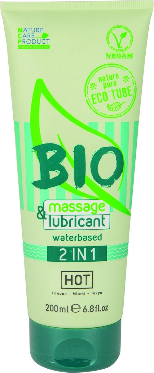 Goedkoopste HOT BIO 2 in 1 Waterbasis Glijmiddel En Massagegel